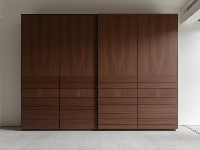 Armadio Orizzonte - Armadio con pannelli che richiamano la linea dell'orizzonte.