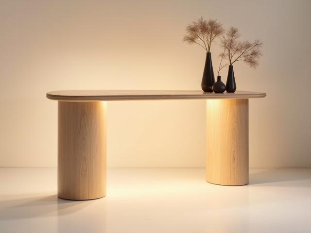Consolle Alba - Consolle con finitura che cattura la luce dell'alba.